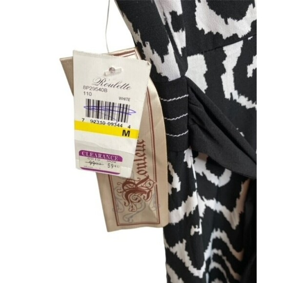 Roulette Women Casual Formal Fit & Flare Sleeveless Geometric Dress Size Medium - Picture 5 of 7